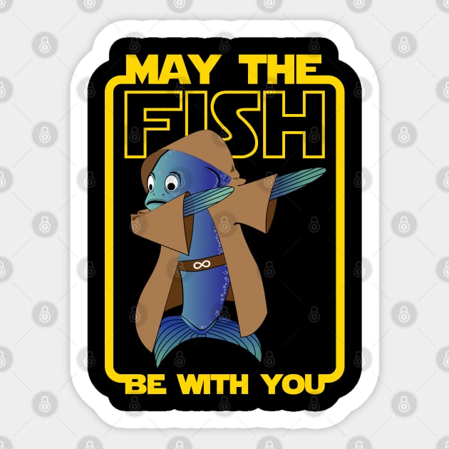 May the Fish be with You Sticker by PEHardy Design